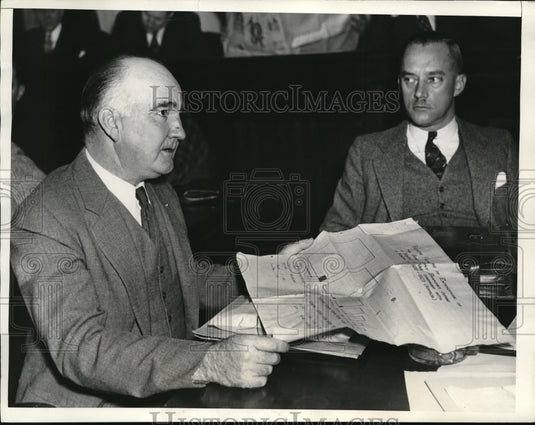 1934 Press Photo Col. C.T. Harris, US Army Ordinance Dept, in Washington, DC.