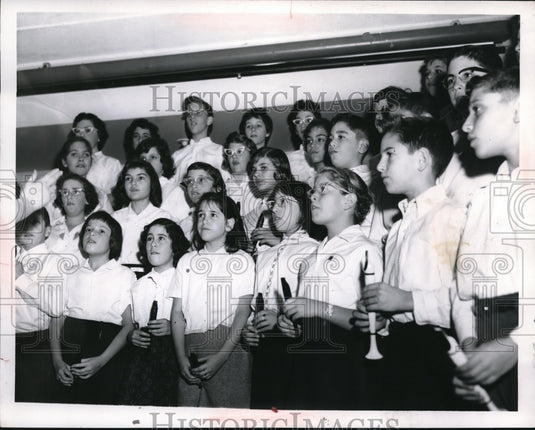 1959 Press Photo Belvoir School Student Choir, Rainbow Hospital.