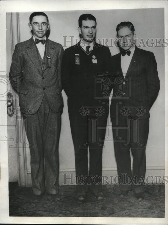 1932 Press Photo 4H Club International Livestock Show Chicago Judging Victors
