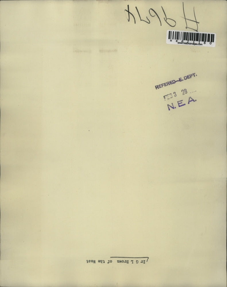 1928 Press Photo Dr. G.L Brown of the West