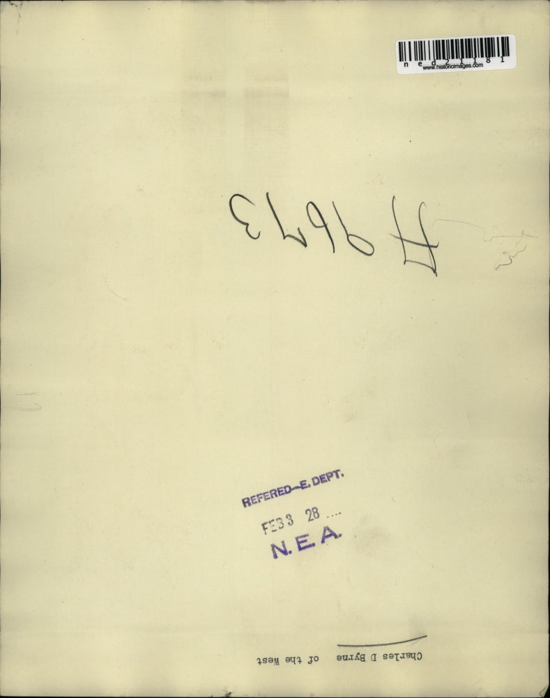 1928 Press Photo Charles D. Bryne of the West