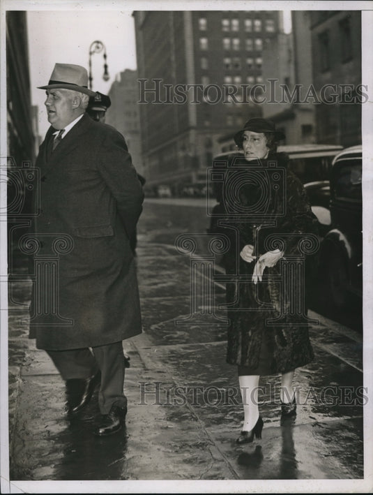 1935 Press Photo Kermit Roosevelt Arriving At Church