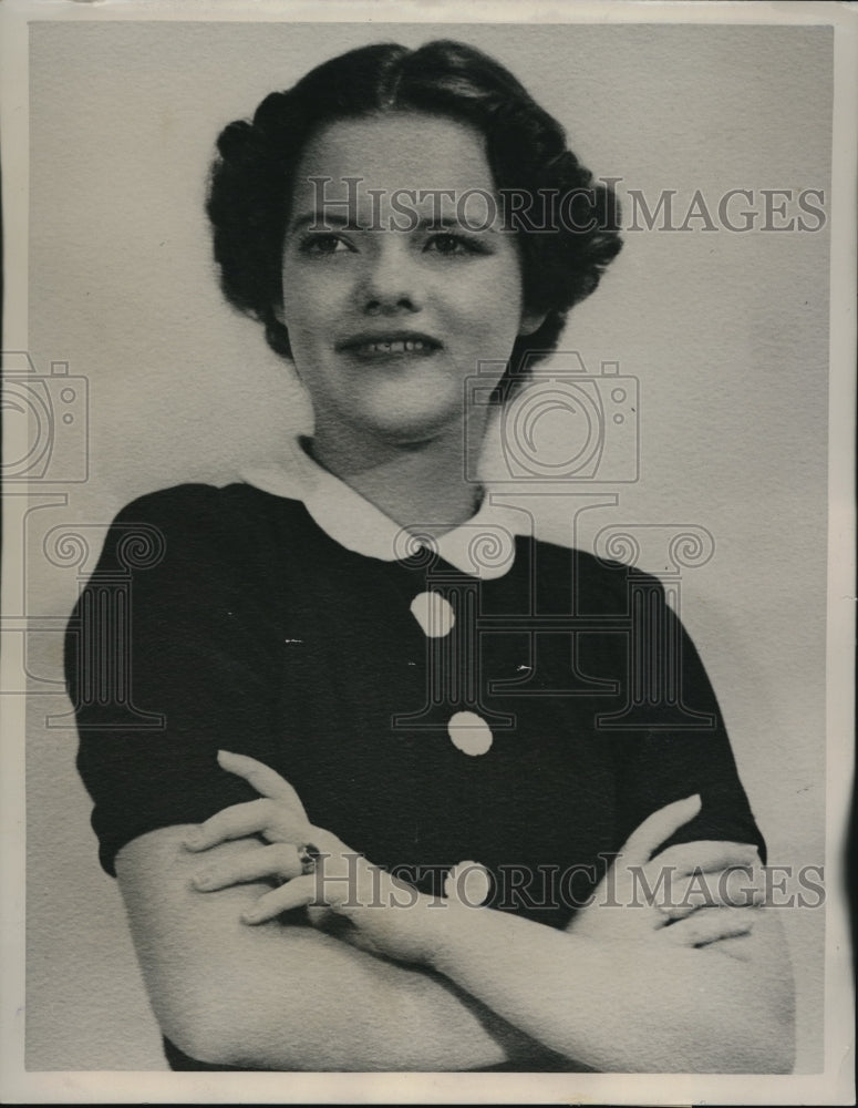 1939 Press Photo Miss Jerry Jane Wynne, Texas beauty aboard