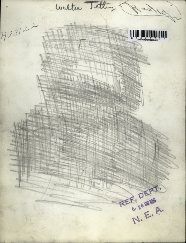 1936 Press Photo Walter Tettrey, younger years picture