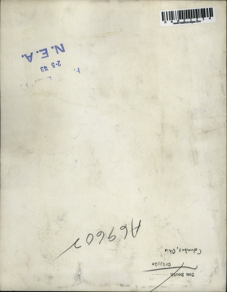 1943 Press Photo Tom Booth Cripple Columbus, Ohio