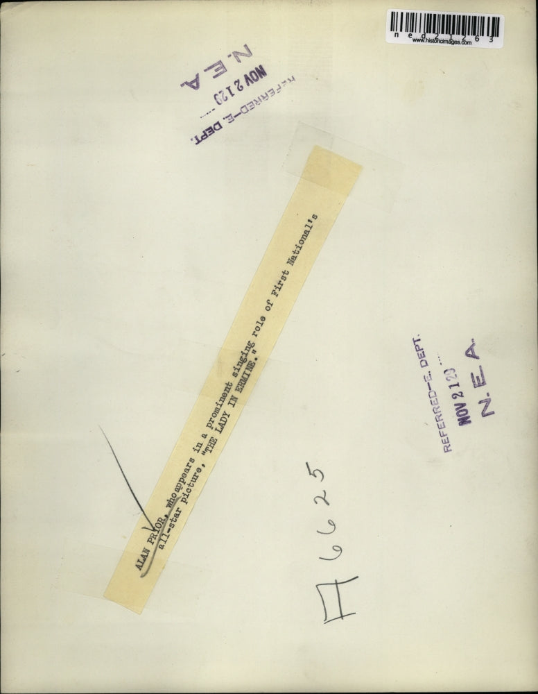 1920 Press Photo Alan Prior of "The Lady in Ermine" Fame - ned21263