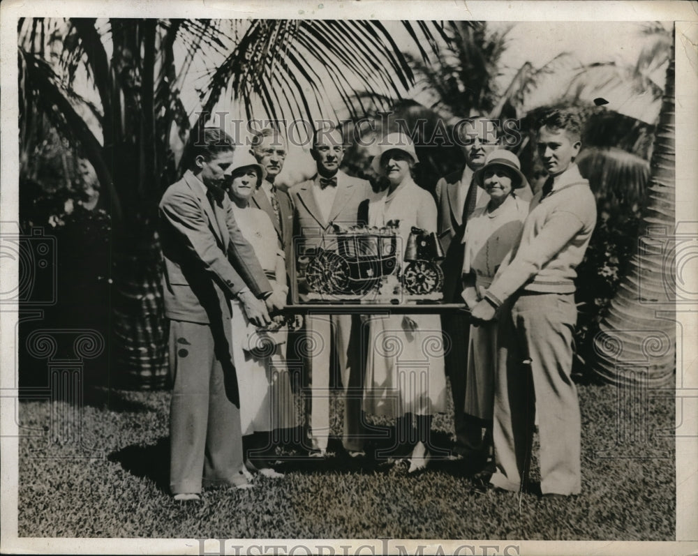 1932 Press Photo W.A. Fisher Miami Florida Hans Bredl John Leddy,