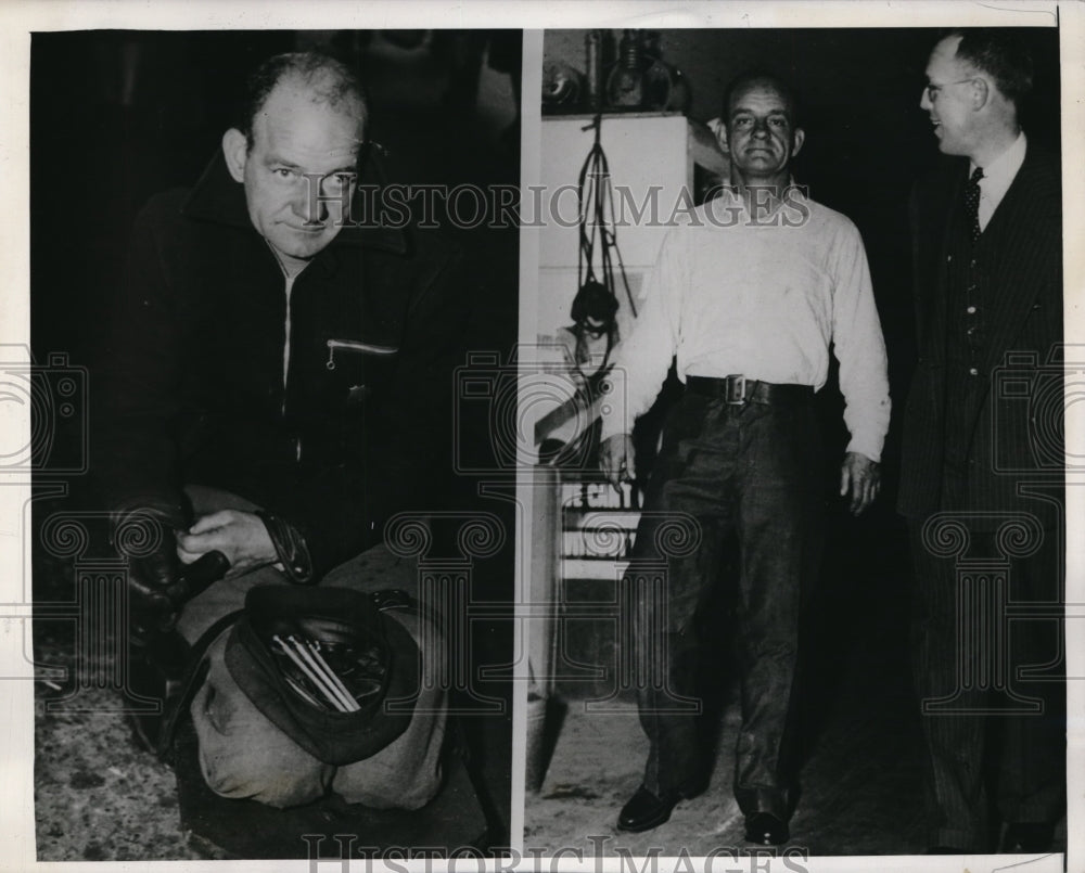 1943 Press Photo Paraplegic Peddler Tom Boothe Receives Prosthetic Legs, New Job