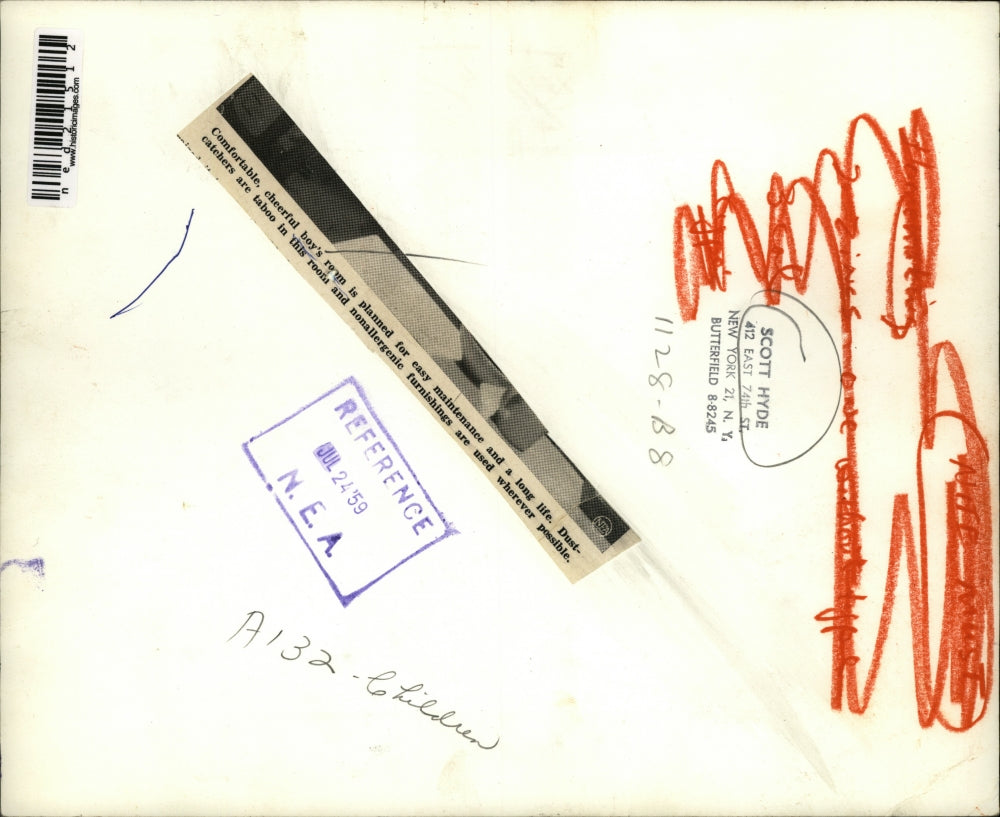 1959 Press Photo Comfortable Cheerful Boy's Room Easy Maintenance Long Life