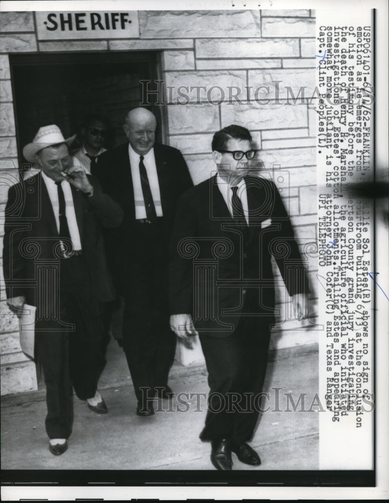1962 Press Photo Billie Sol Estes shows no sign of emotions as grand