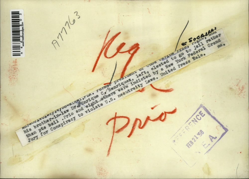 1958 Press Photo Dr. Enrique C. Henriquez Opting For Jail Over Posting Bail