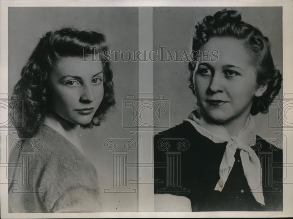 1940 Press Photo Velma Erickson and Ruth Ford, Missing Woman- Historic Images