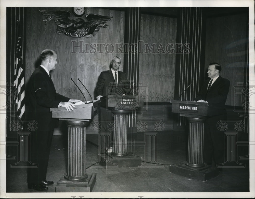 1961 Press Photo Dr Edward B Annis and Walter Reuther will continue
