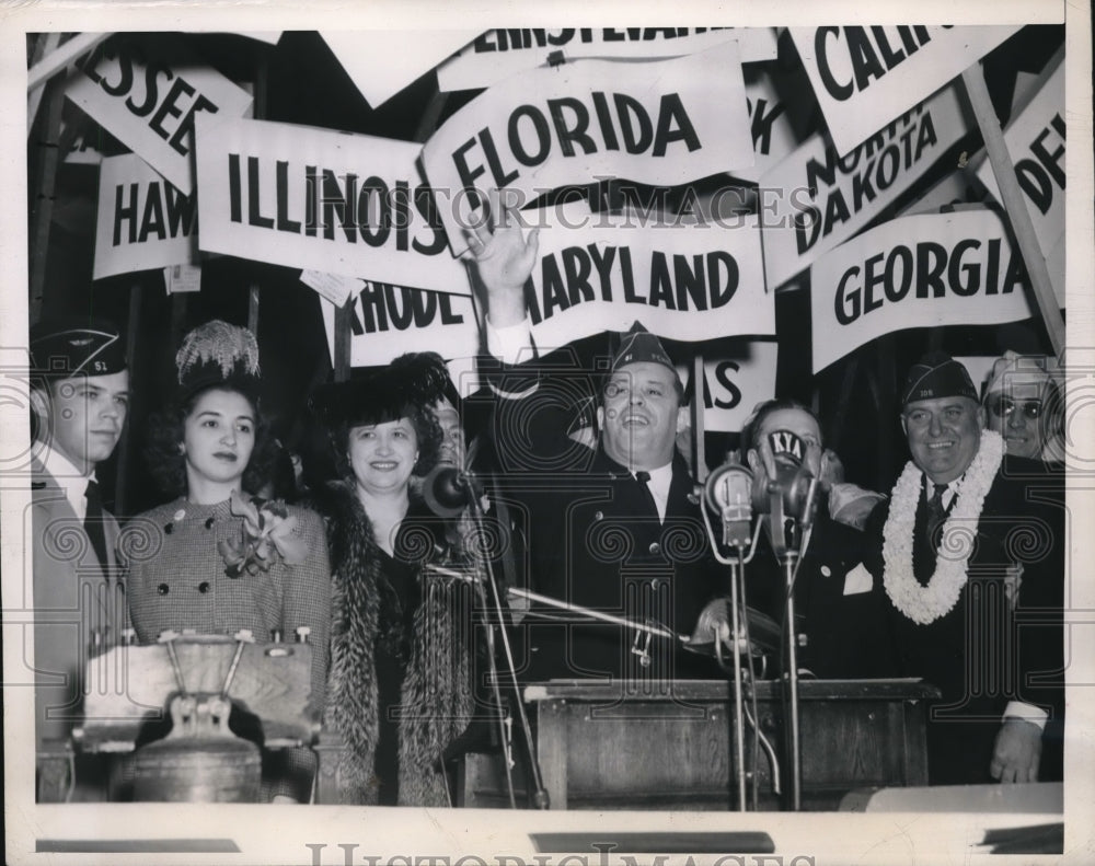 1946 Press Photo American Legion elects new commander, San Francisco, CA.