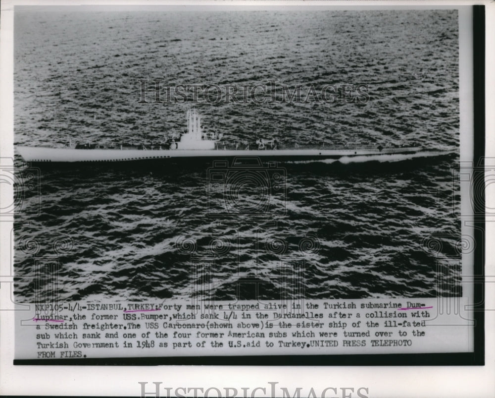 1953 Press Photo Istanbul Turkey forty men were trapped alive in the Turkish