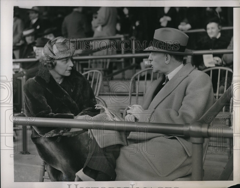 1939 Press Photo Jamaica Park NY Mrs Dodge Sloane & Morton Schwartz - ned22051