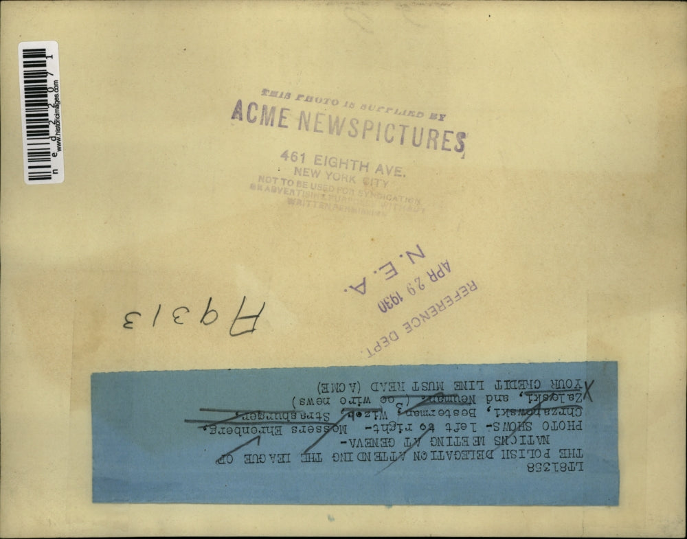 1930 Press Photo Ehrenberg, Chrzanowski,Bosterman, Wizeh, Strasburger