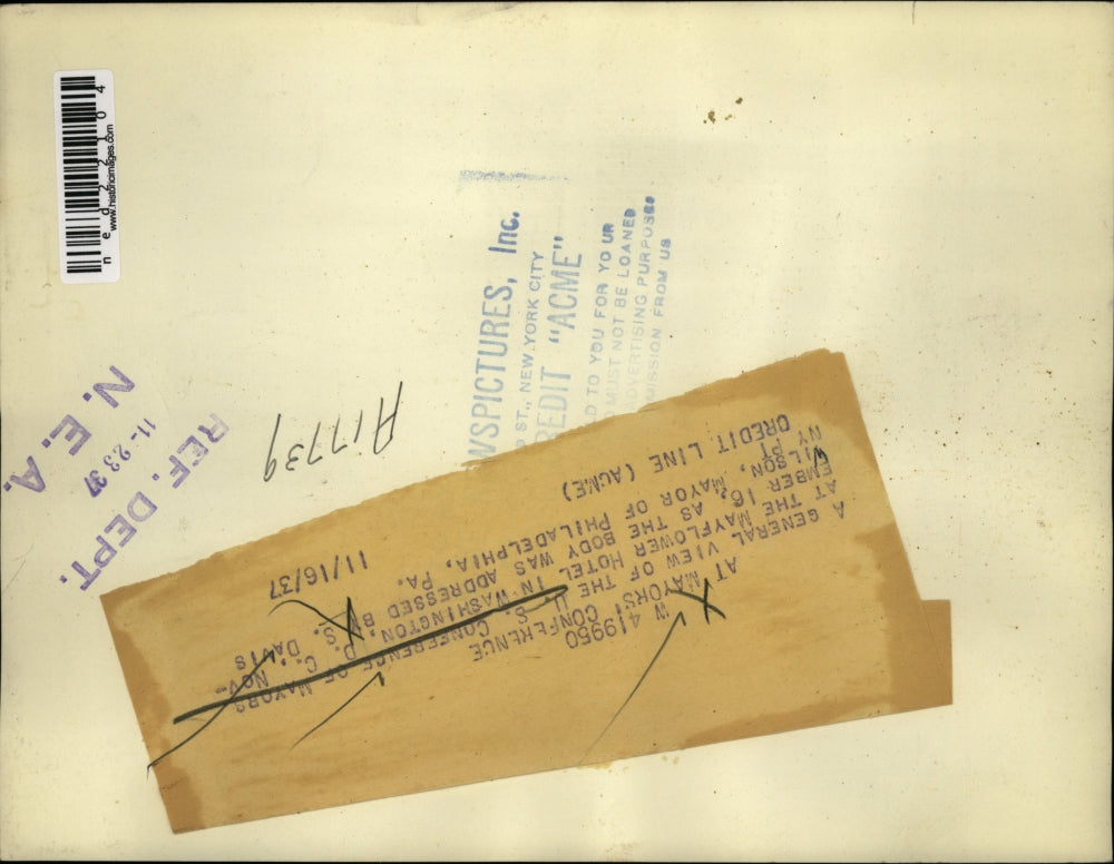 1937 Press Photo US Conference Of Mayors At Mayflower Hotel In Washington