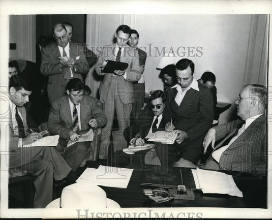 1942 Press Photo William Green hopes for peace between AFL-CIO, Chicago, IL.