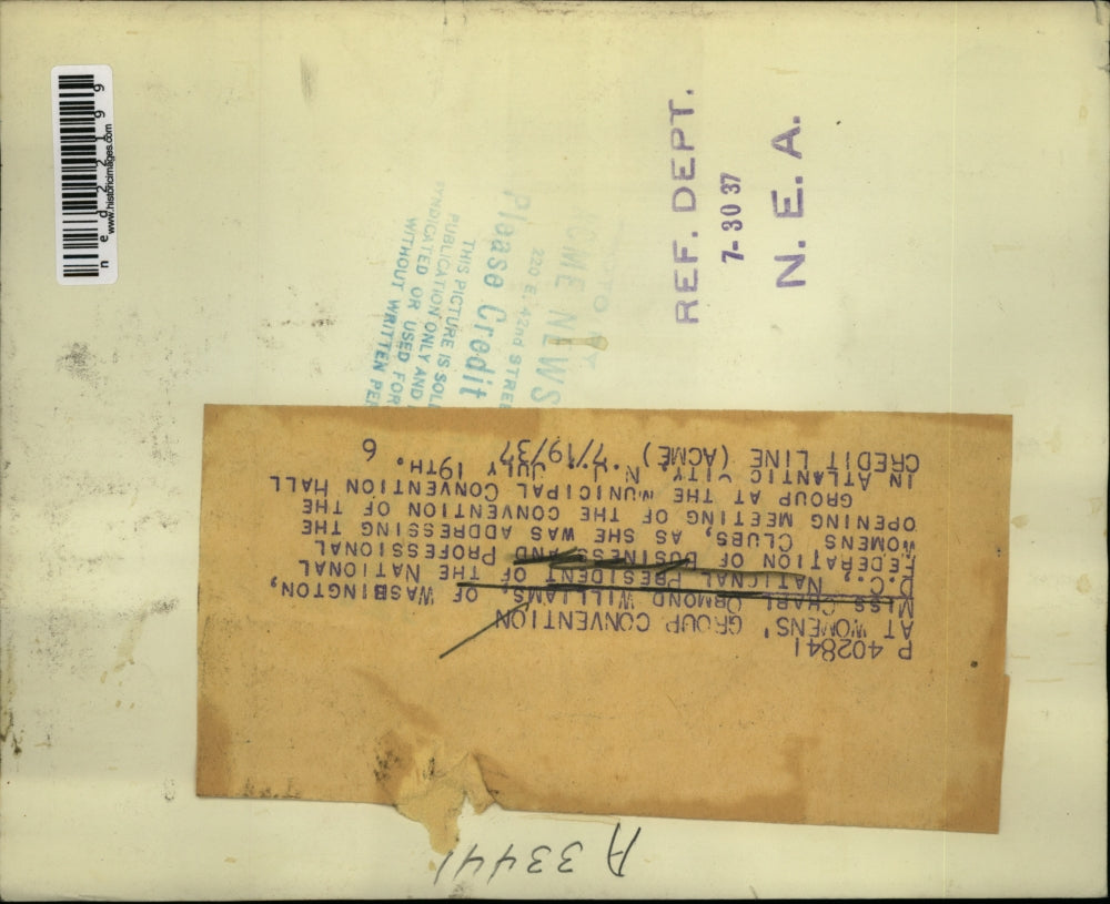 1937 Press Photo Charl O Williams Natl Pres. of Natl Fed of Business Pros