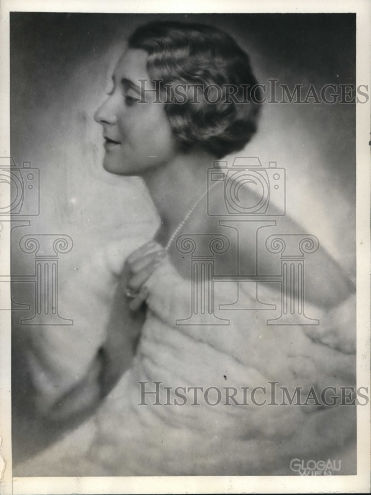 1932 Press Photo Madame Edith Grossman, Beauty of Zurich, Switzerland.