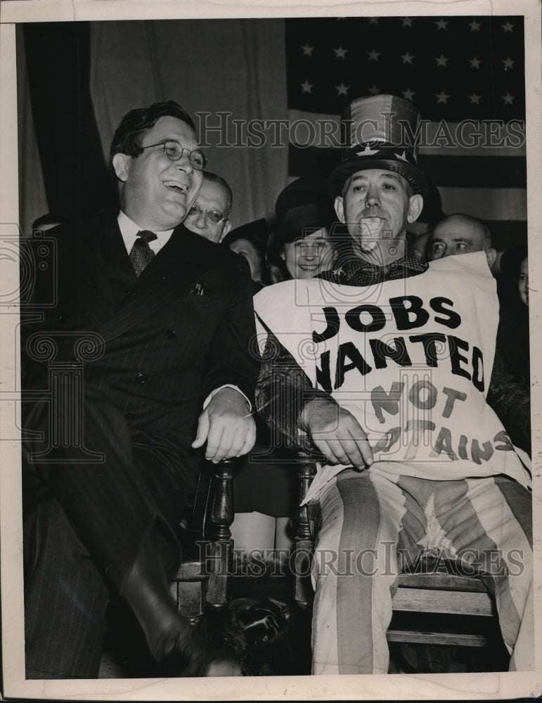 1940 Press Photo Willkie with Elmer H. Snyder