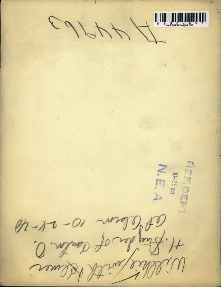 1940 Press Photo Willkie with Elmer H. Snyder