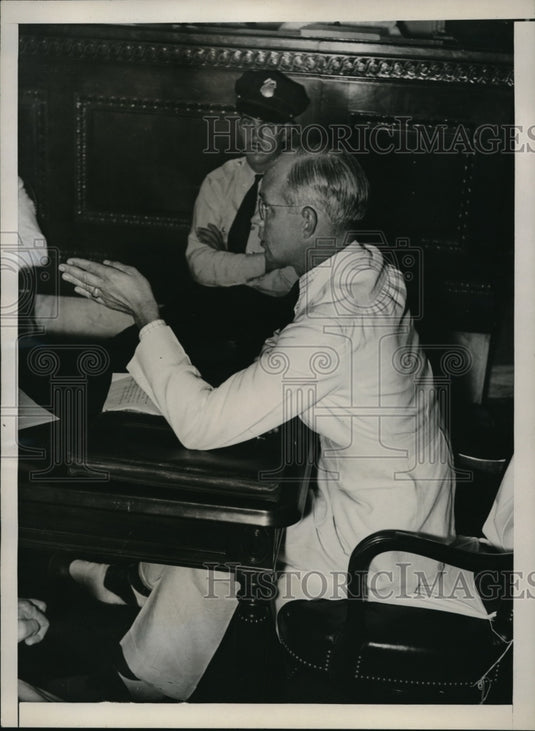 1935 Press Photo Carl Estes Texas Publisher Senate Lobby Inquiry Washington DC