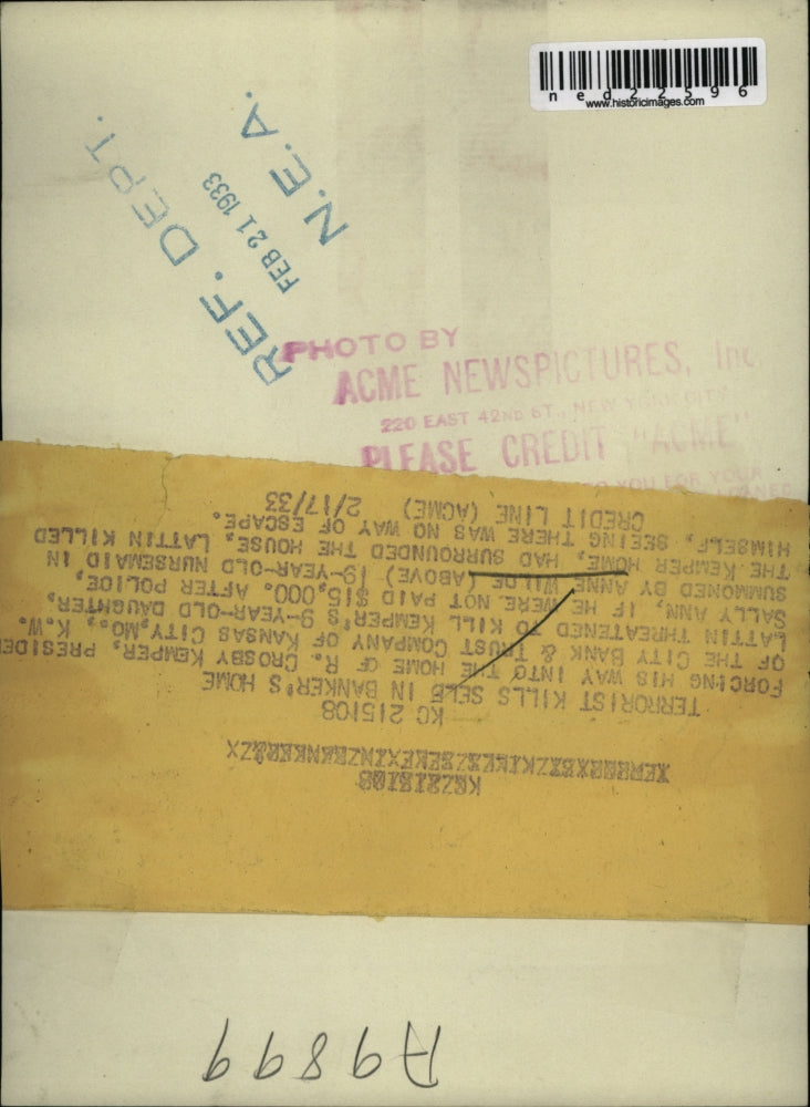 1933 Press Photo Anne Wilde nursemaid at Kemper home in kansas City Mo