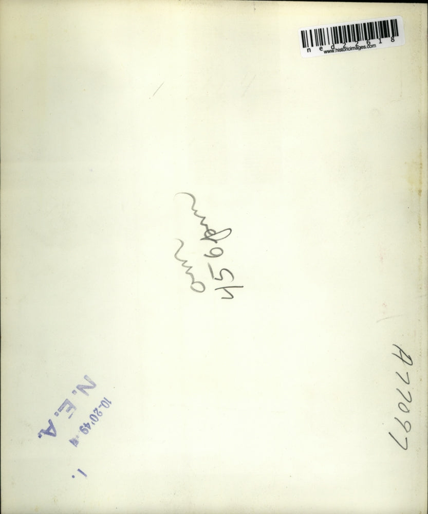 1949 Press Photo Charles R. Ward, William N. Margolis, and Chester Ray meeting