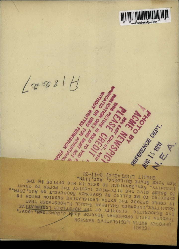 1931 Press Photo John J Dunnigan of Hofstader Legislative Committee New York