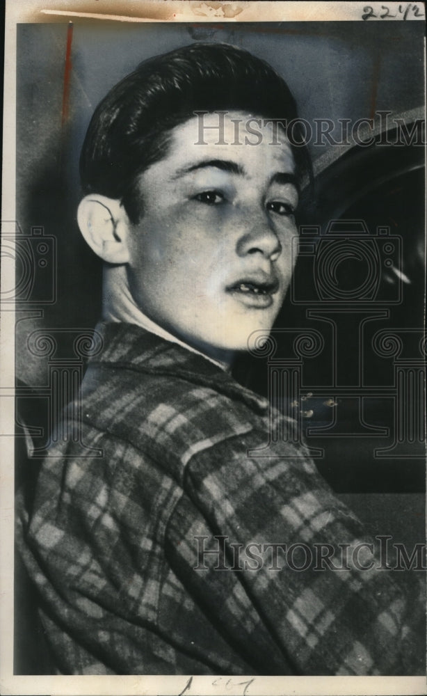 1949 Press Photo Teenager Richard Elliot Accidentally Kills Brother Robert, 10