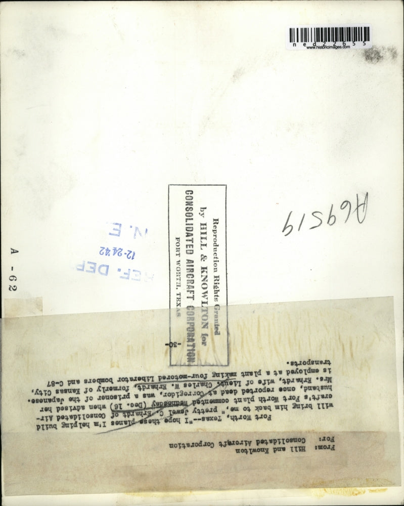 1942 Press Photo Jewel C. Erhardt, Wife of U.S. Army Lieut. Charles W.