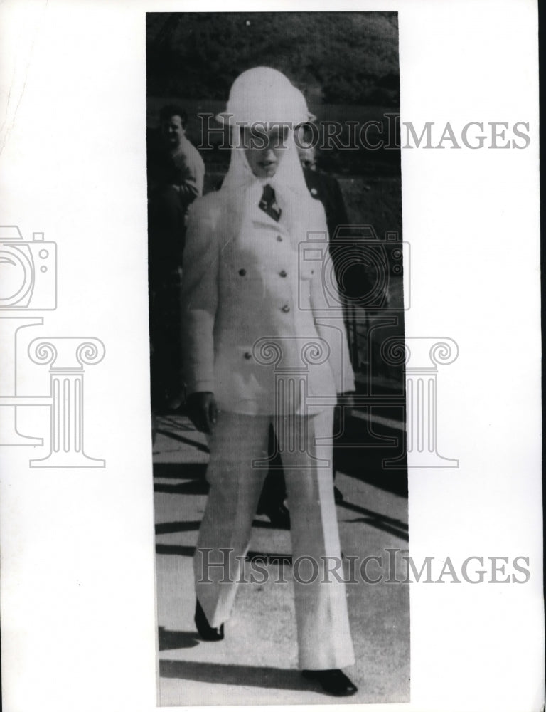 1970 Press Photo Princess Anne of Great Britain Wearing Crash Helmet, Wales
