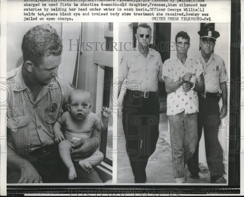 Load image into Gallery viewer, 1957 Press Photo Frances Washington George Willis Bembry Child Abuse Jailed

