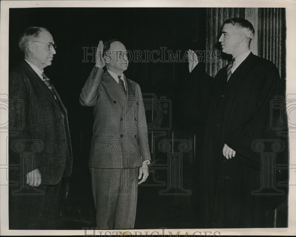 1941 Press Photo Helena Montana Sam C FOrd sworn in as Montana's 11th Governor