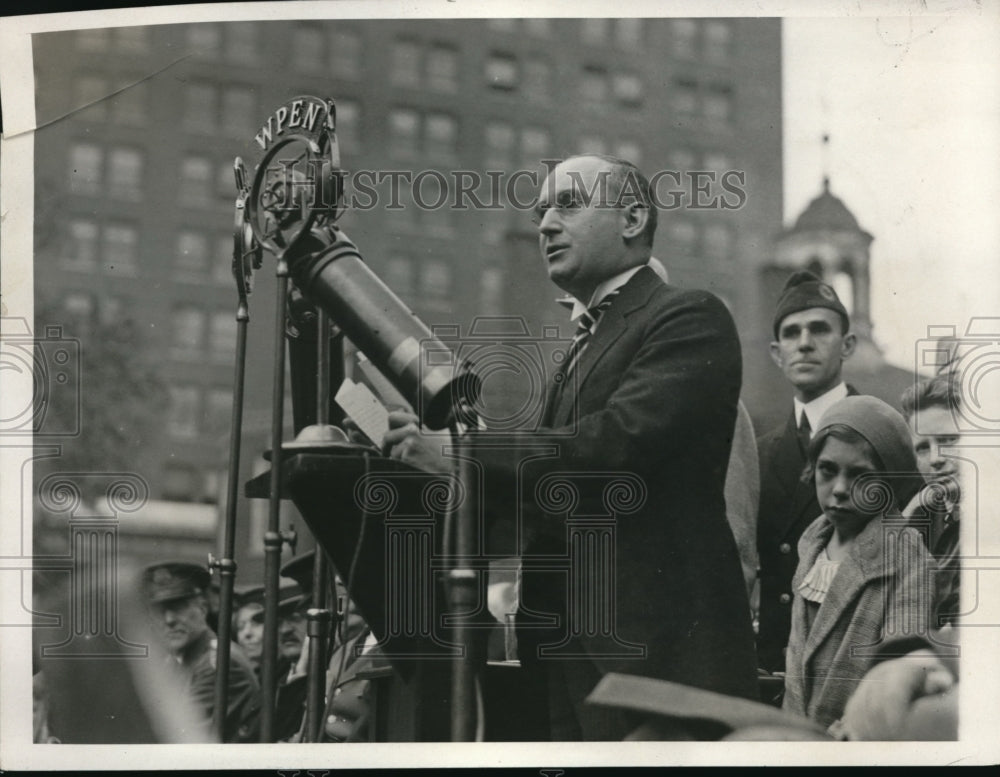 1931 Press Photo Judge Harry McDevitt Philadelphia Pennsylvania Armistice Day