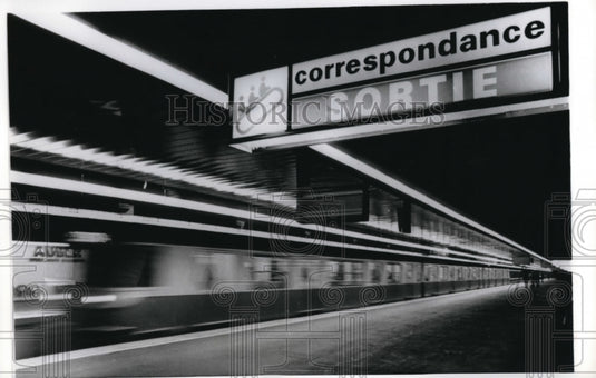 1971 Press Photo Paris France High Speed Train Reseau Express Underground Rail