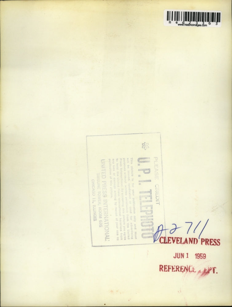 1959 Press Photo Unidentified Member of the Accion Popular Group After Being