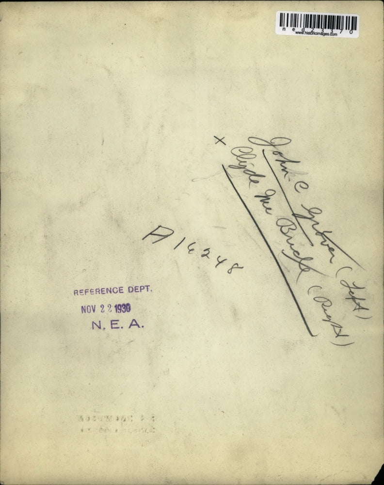 1930 Press Photo John C. Grover and Clyde McBride