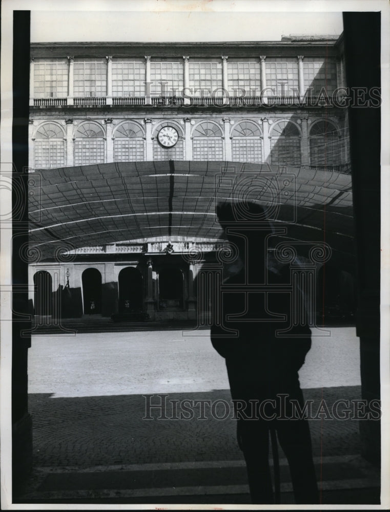 1962 Press Photo Vatican City Italy courtyard of St Damasus at the Vatican