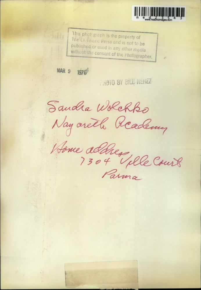 1976 Press Photo Sandra Walchko Nayworth Academy in Parm Ohio