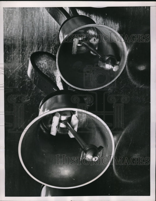 1951 Press Photo Ancient Bells Ring Out in Boston.