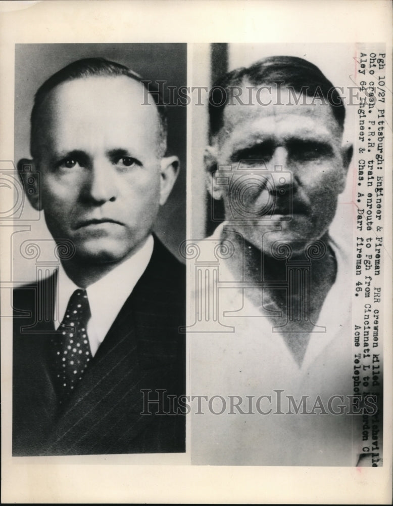 1948 Press Photo Multiple Killed in Train Wreck, Pittsburgh, Pennsylvania.