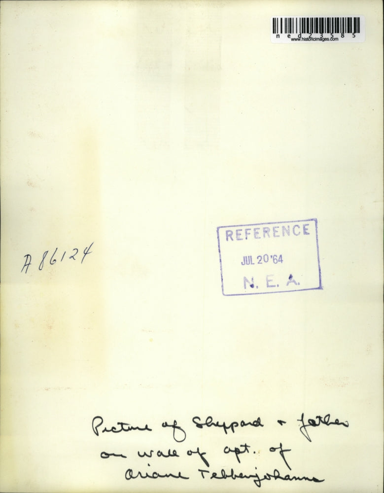 1964 Press Photo Shepard and Father On Wall of Apartment.