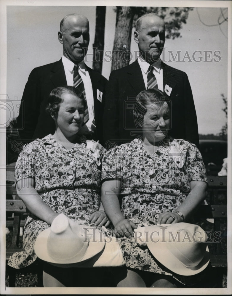 1939 Press Photo Ellis Perico & Lewis Bither, Max & John Melanson Twin Festival