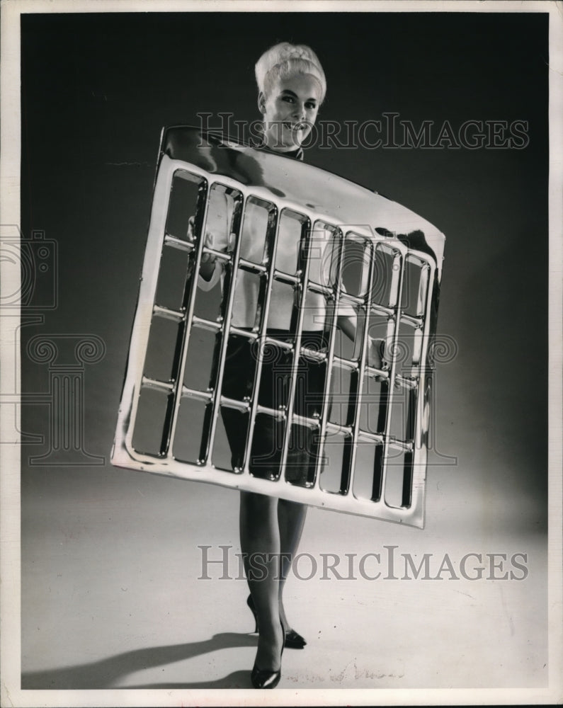 1967 Press Photo Chrome-plated grille being evaluated for use on White Motor Co.