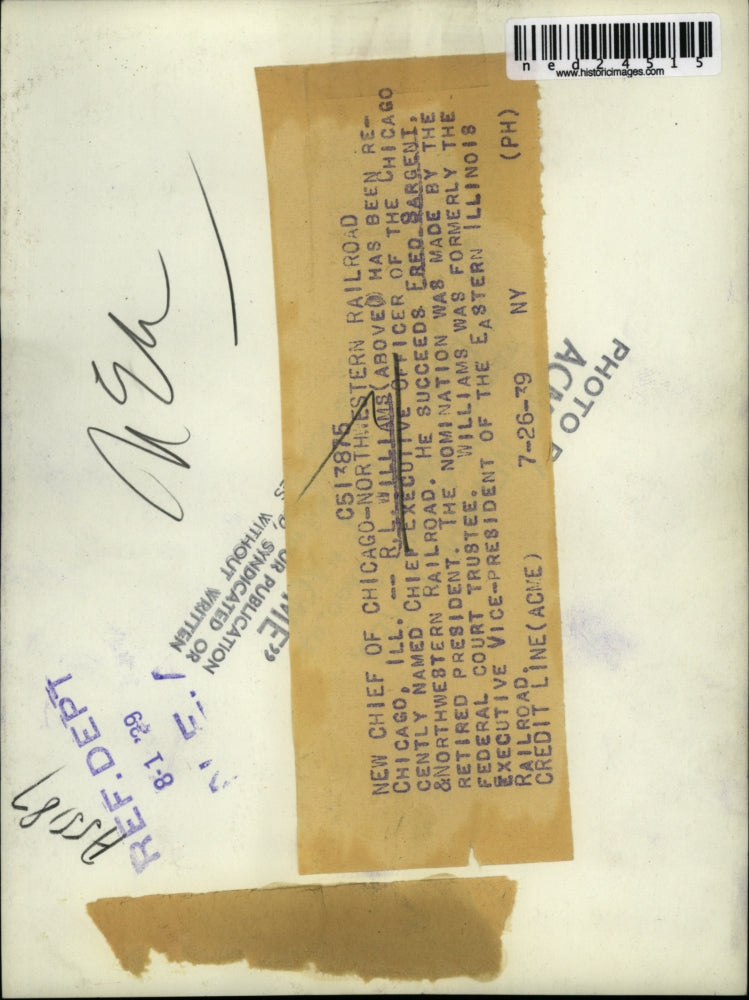 1939 Press Photo Chicago Ill R L Williams recently named Chief Executive Officer