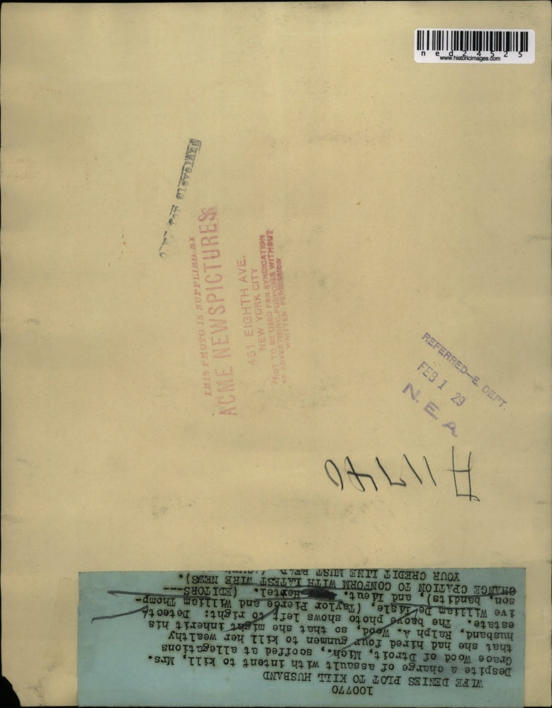 1929 Press Photo Mrs Grace Wood of Detroit scoffed at allegations that she had