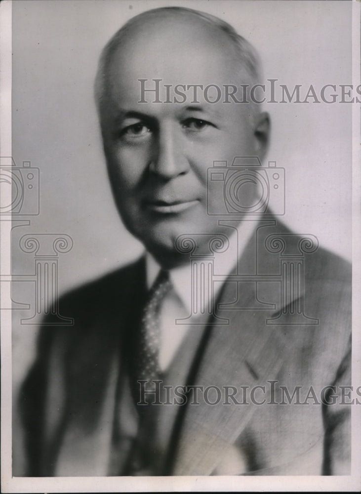 1935 Press Photo Tom K SMith President of Boatman's National Bank St Louis Mo